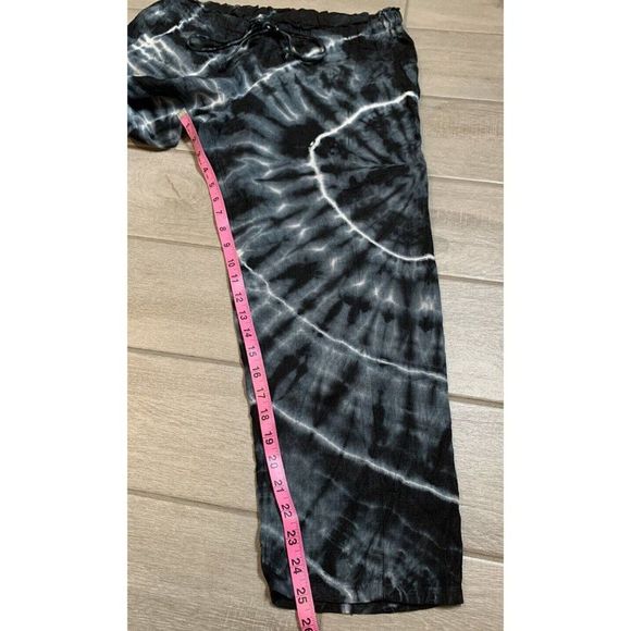 Hard Tail Forever Womens Size MEDIUM M Linen Pants Pockets Crop TIE DYE - Picture 3 of 10